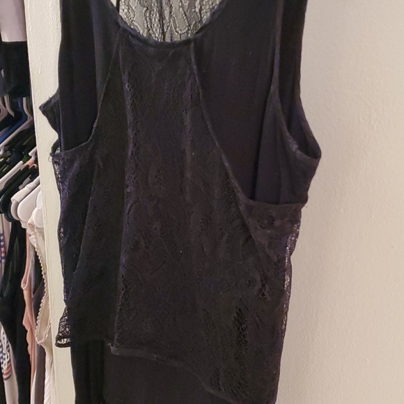 Maje black and black lace double layered t… - Picture 3 of 5